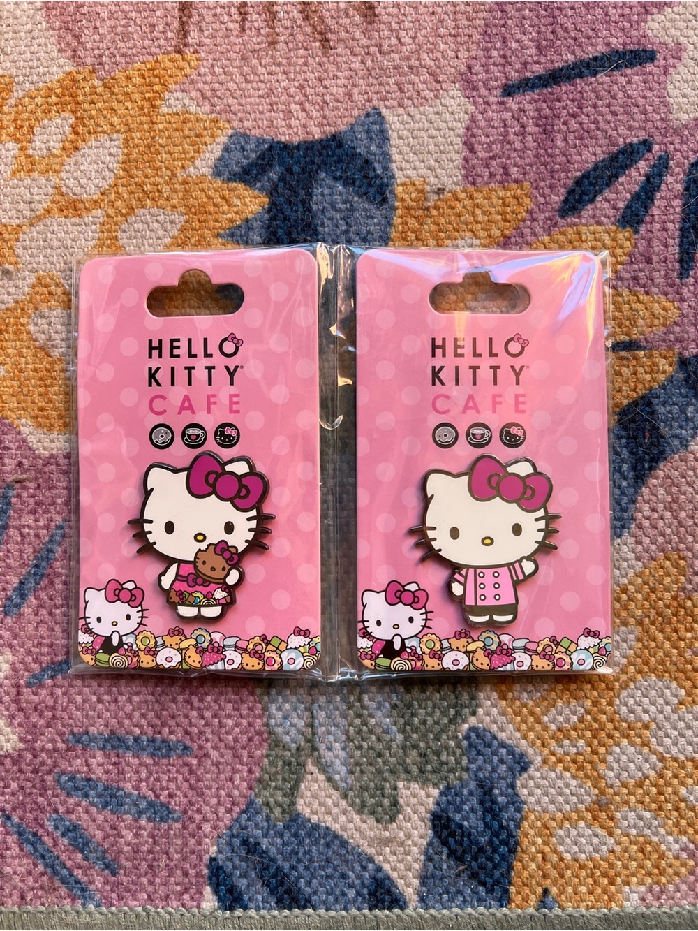 NWT Hello Kitty Cafe Enamel Pins Set